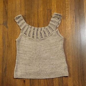 Gaia Tank Top with Tan Accents